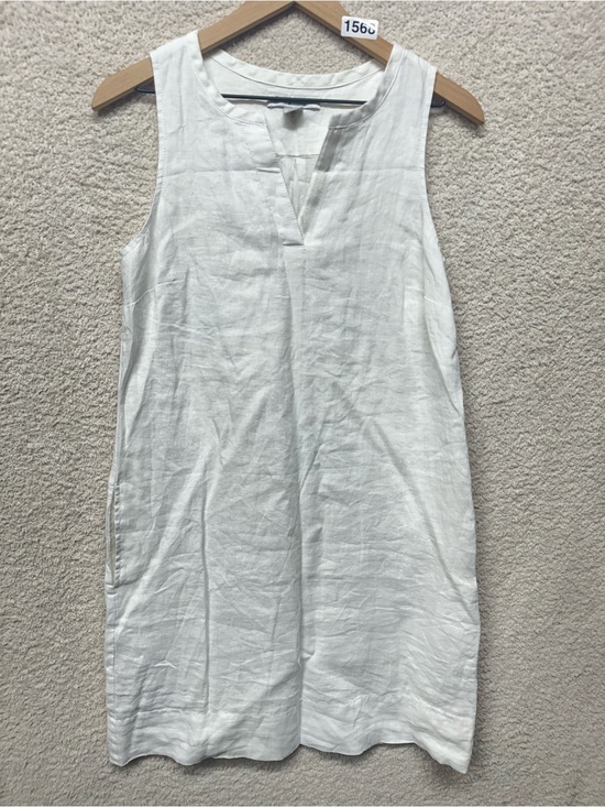 Tommy Bahama Dresses & Skirts - Tommy Bahama White Linen Dress Size Small Sleeveless V Neck Relaxed Shift Dress
